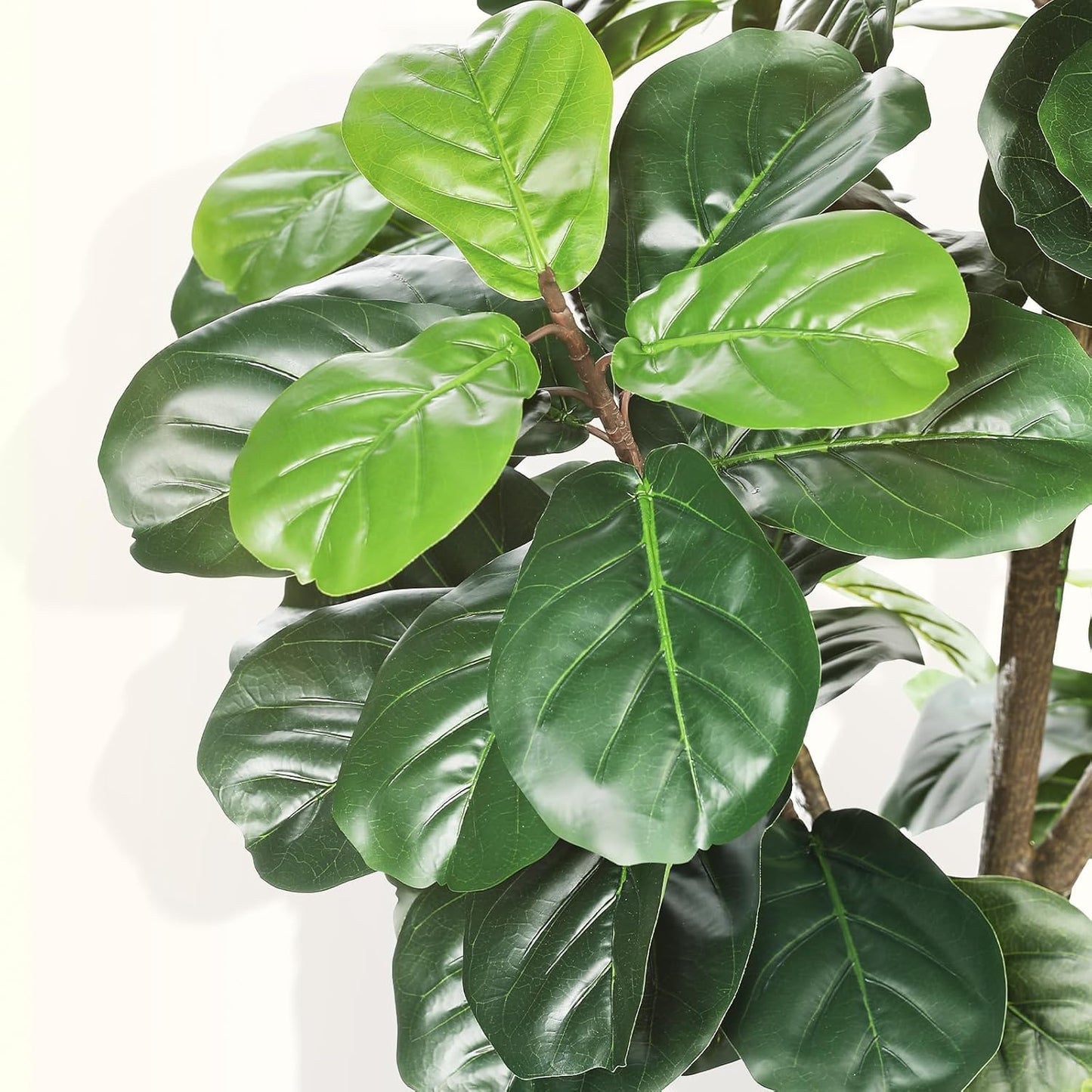Faux Fiddle Leaf Fig Tree 7ft - Artificial Ficus Lyrata Plant in Pot - Fake Fig Tree for Indoor Modern Home House Office