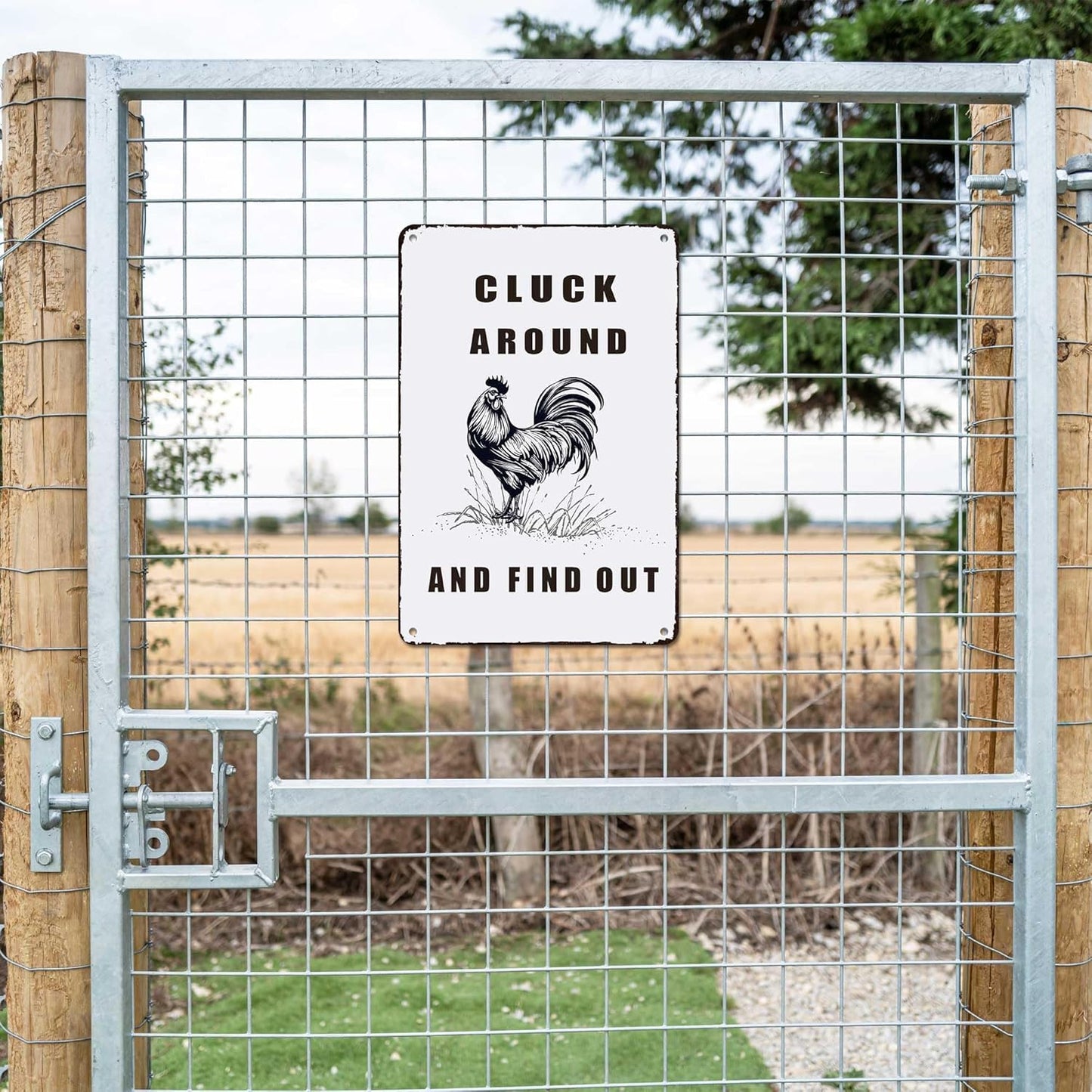 Chicken Coop Accessories Metal Signs,Funny Chickens Tin Signs - Chicken Decor Farmhouse Wall Decor,Chickens Gifts Rustic Farm House Decorations for Home/kitchen/Outdoor Garden