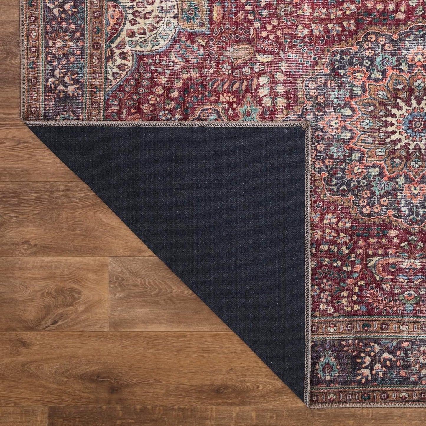 Keen Home Design 6x9 Rug - Machine Washable Area Rug with Non-Slip Backing, Ideal for Living Room, Dining Room, Bedroom - Vintage, Easy Clean, Durable, Low Pile Rug - (6' x 9')