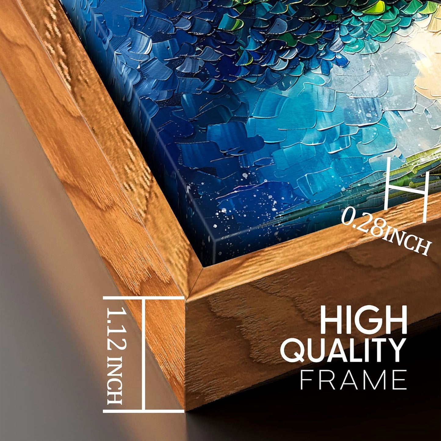 ZHAOSHOP Tree of Life Wall Art for Living Room - Colorful Wall Art for Bedroom - Modern Room Decor Teen Girls With Wooden Frames Size 20" x 40"