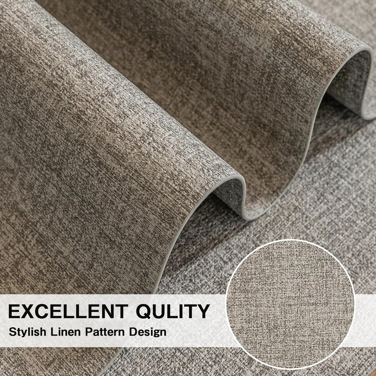 Chrysameld Vinyl Placemats Set of 4 - Faux Leather 100% Waterproof Oil-Proof Wipeable PU Place Mats, Heat Resistant Anti Slip Reversible Table Mats for Indoor & Outdoor Use,(17×12Inch, Light Grey)