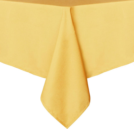 sancua Rectangle Tablecloth - 54 x 108 Inch - Stain and Wrinkle Resistant Washable Polyester Table Cloth, Decorative Fabric Table Cover for Dining Tables, Buffet Parties and Camping, Yellow