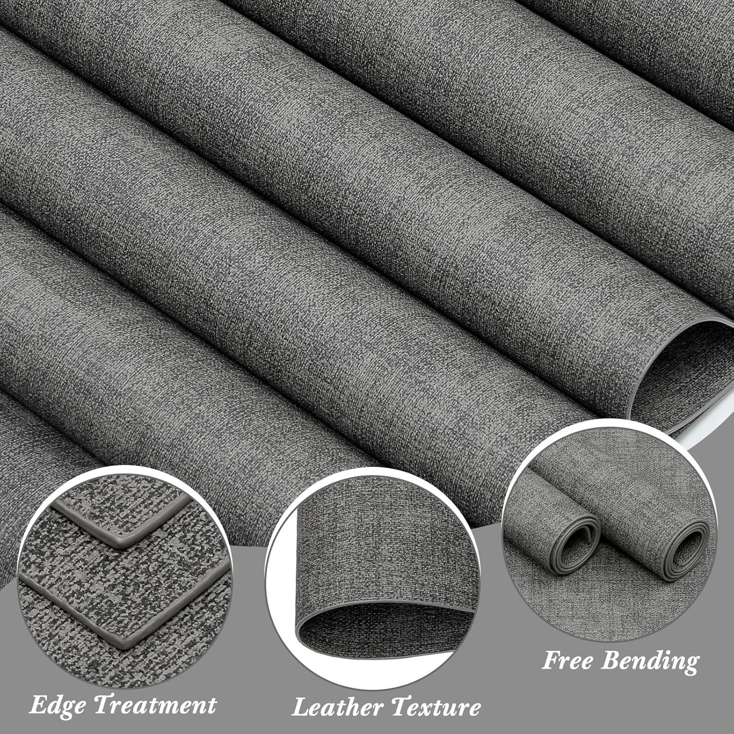 SUEH DESIGN Faux Leather Placemats Set of 6, Wipeable Place Mats Heat Resistant Table Mats Waterproof Dining Table Placemats for Indoor Outdoor Kitchen Dining Table