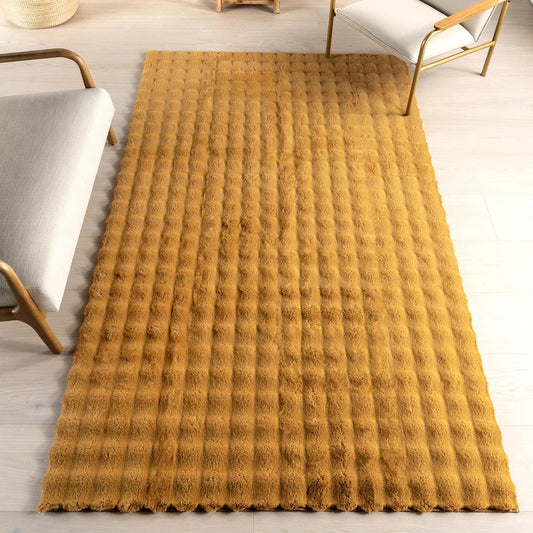 nuLOOM Jeni Checkered 2'6" x 8' Machine Washable Runner Rug for Living Room Bedroom Dining Room Entryway Hallway Kitchen, Gold