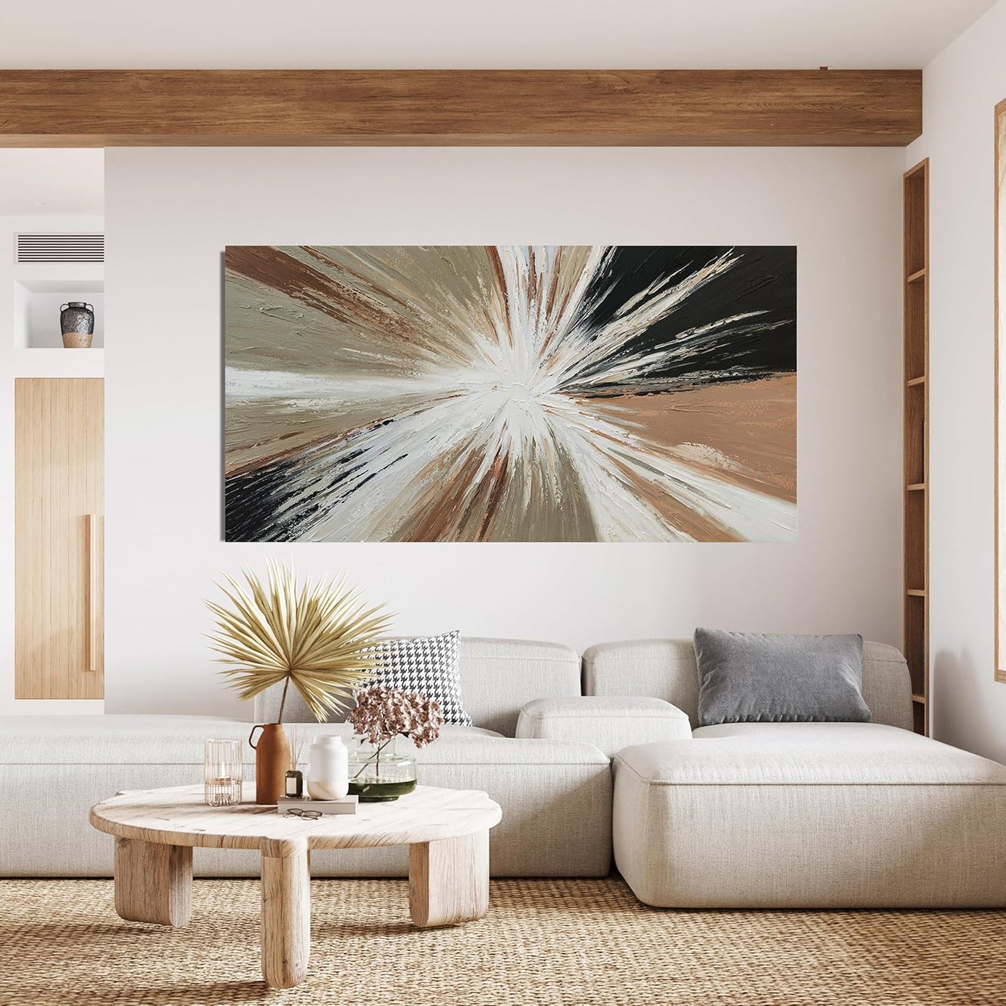 Canvas Wall Art Decor Large Black and White Wall Art Modern Abstract Wall Art Prints Wall Art Pictures for Living Room Abstract Canvas Art Wall Decor Artwork for Walls Bedroom Office Decor 29" X 58"