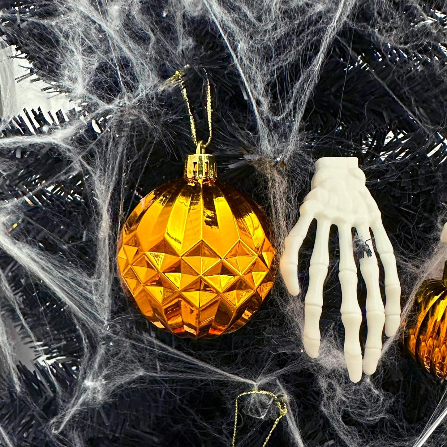 XmasExp 24ct Christmas Ball Ornaments Set Yellow Shatterproof Xmas Tree Hanging Decorations Perfect for Fall Thanksgiving Holiday Decor (Orange, 2.36")