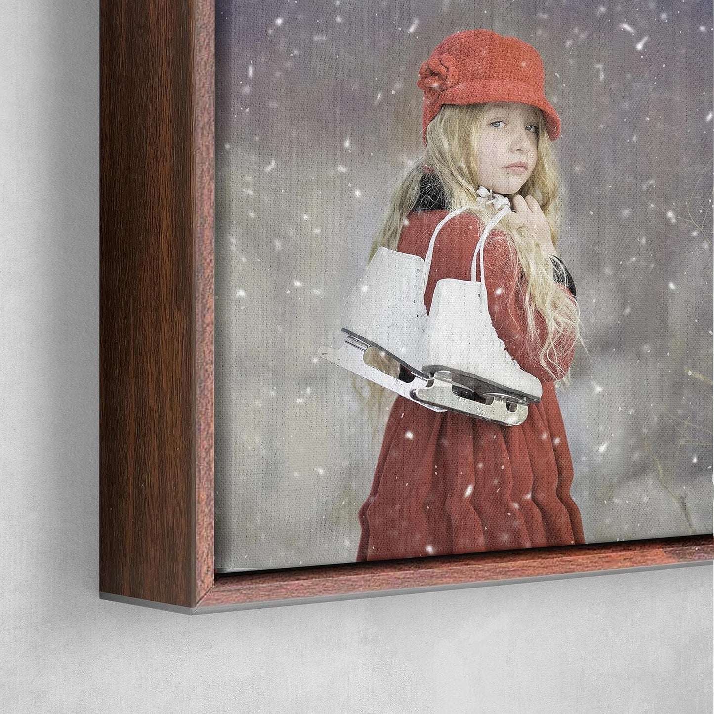 Personalized Custom Canvas Prints: Photo On Canvas (Dark Brown, 8x8) Transform Your Photos into Stunning Framed Wall Art Digitally Printed Photo To Canvas Ideal for Home Decor, Gifts Keepsakes.