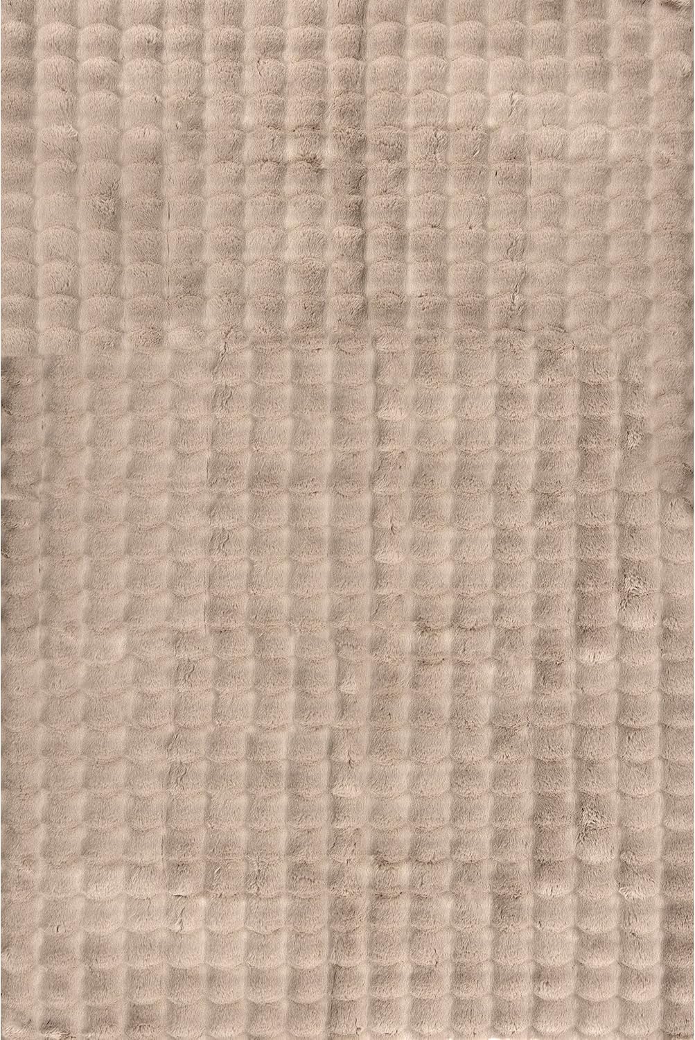 nuLOOM Jeni Checkered 6 Square Machine Washable Area Rug for Living Room Bedroom Dining Room Kitchen, Taupe