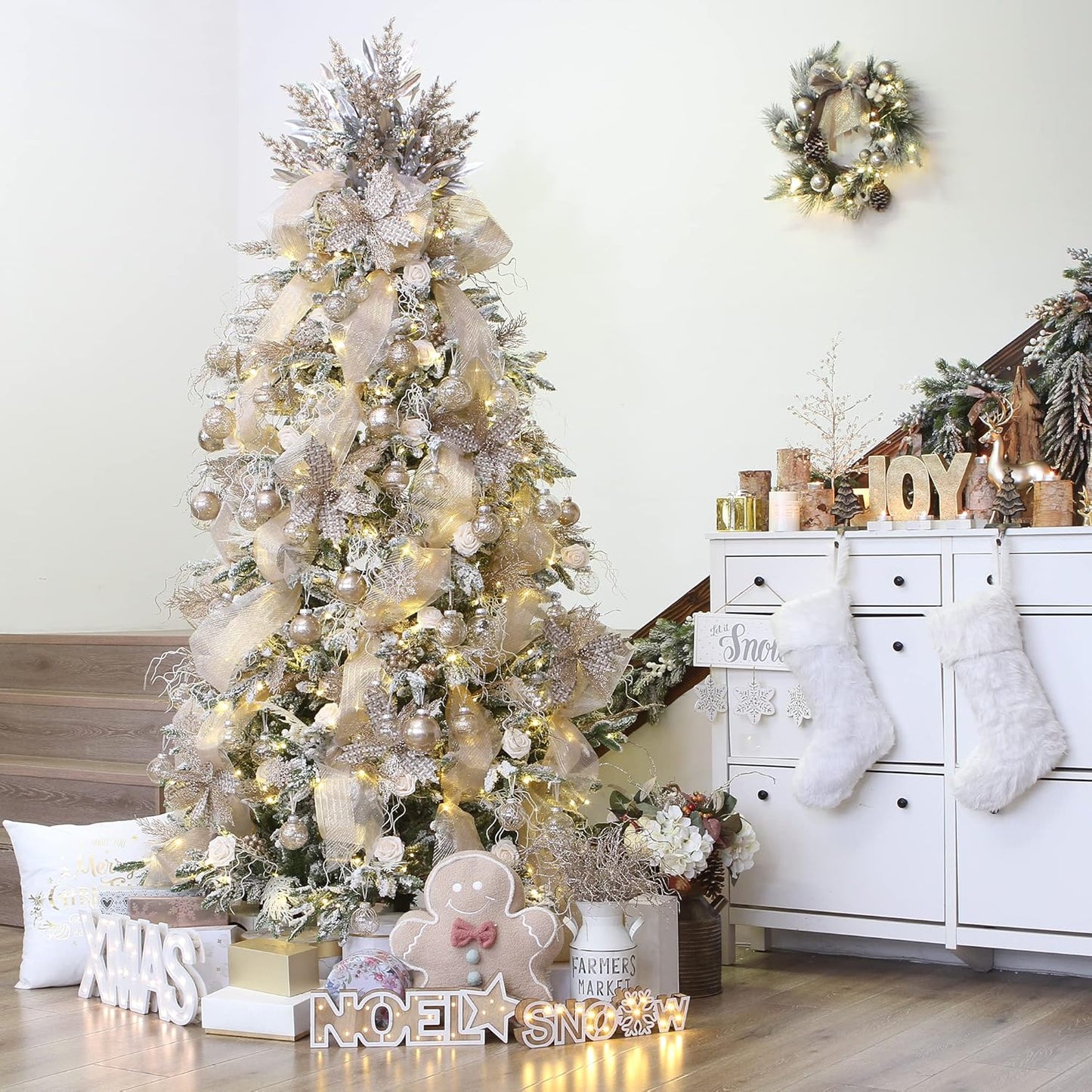 Sea Team 60 mm/2.36 Inch Set of Colourful and Sparkling Painted Ornaments and Hanging Baubles for Christmas Tree – 30 Pieces