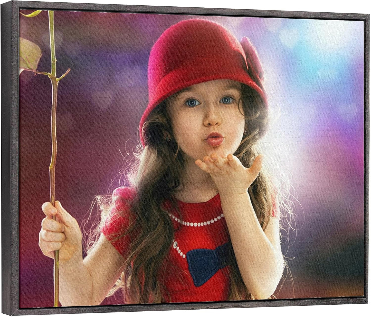 Personalized Custom Canvas Prints: Photo On Canvas (Black, 8x10) Transform Your Photos into Stunning Framed Wall Art Digitally Printed Photo To Canvas Ideal for Home Decor, Gifts Keepsakes.