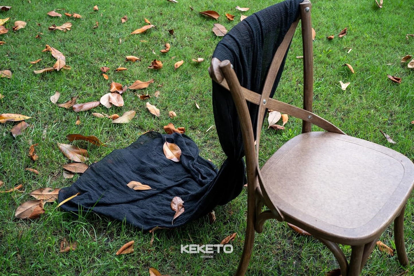 6pcs Halloween Table Runner Black Cheesecloth Gauze Rustic Premium Cotton Cheese Cloth Table Runner 120 Inch 10 FT for Wedding Bridal Baby Shower Long Sheer Boho Christmas Decorations