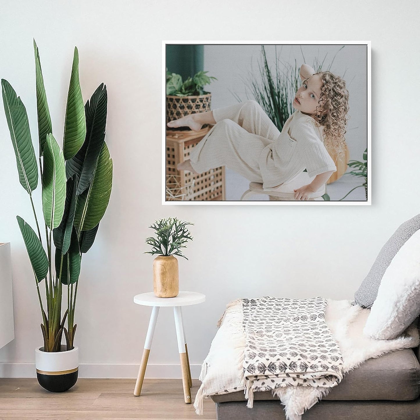 Personalized Custom Canvas Prints: Photo On Canvas (White, 18X24) Transform Your Photos into Stunning Framed Wall Art Digitally Printed Photo To Canvas Ideal for Home Decor, Gifts Keepsakes.