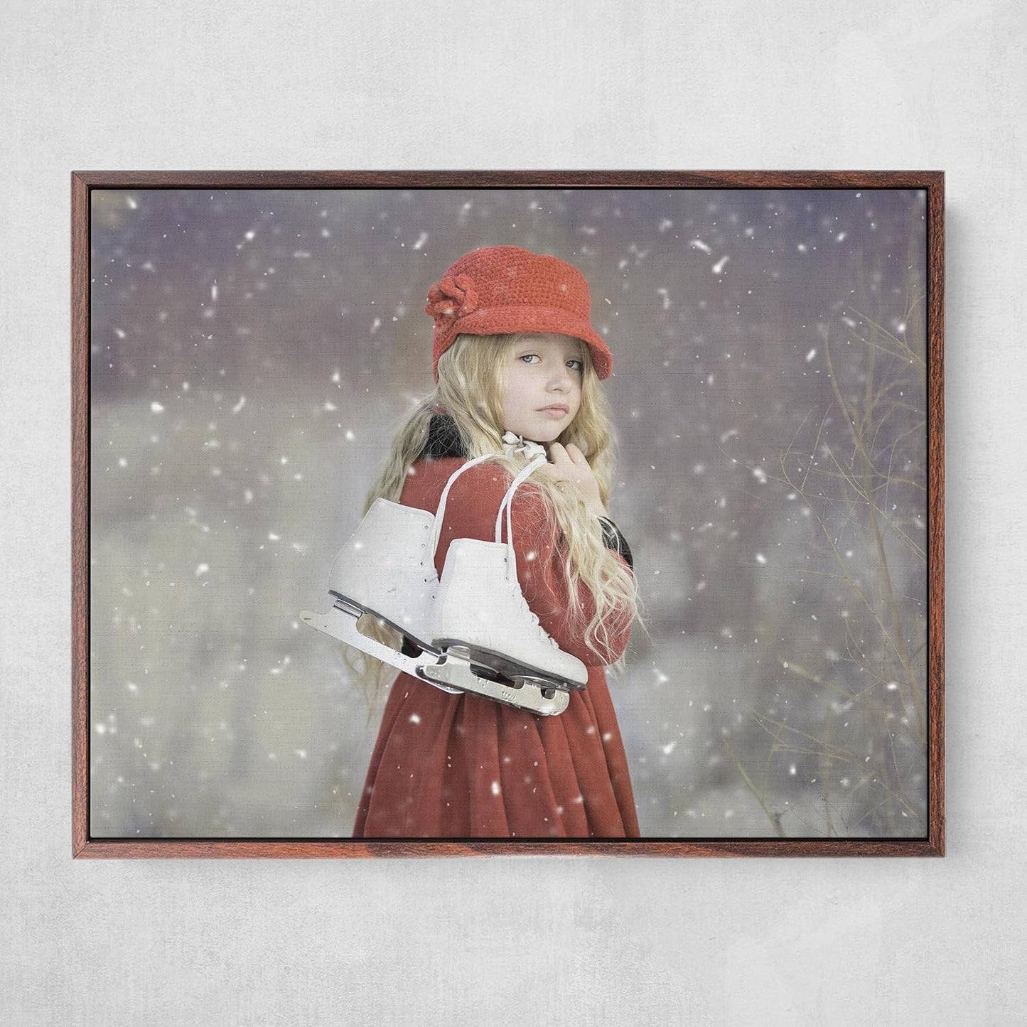 Personalized Custom Canvas Prints: Photo On Canvas (Dark Brown, 20X24) Transform Your Photos into Stunning Framed Wall Art Digitally Printed Photo To Canvas Ideal for Home Decor, Gifts Keepsakes.