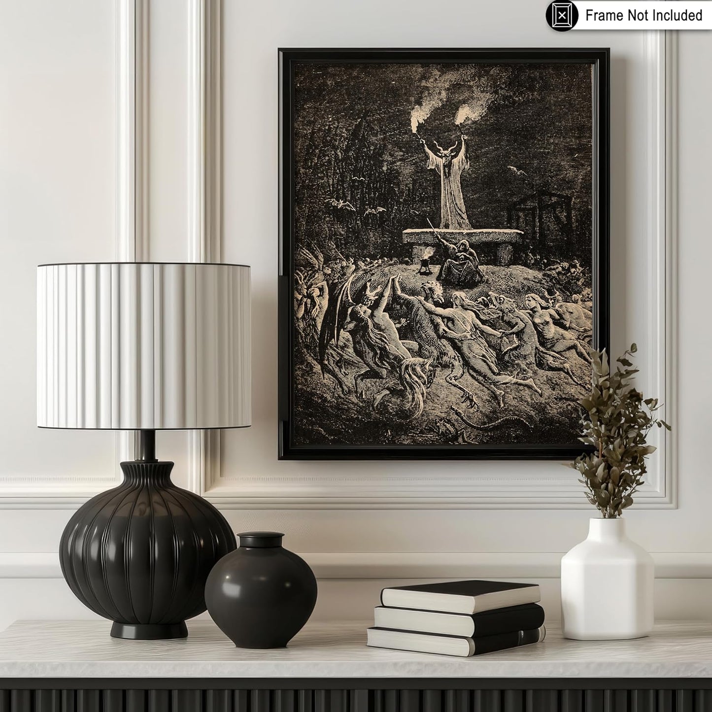 Poster Master Vintage Gustave Dore Poster - Retro Dance of Sabbath Print - Witchcraft Art - Halloween Art - Gift for Him & Her - Gothic Decor for Dorm, Living Room or Bedroom - 11x14 UNFRAMED Wall Art