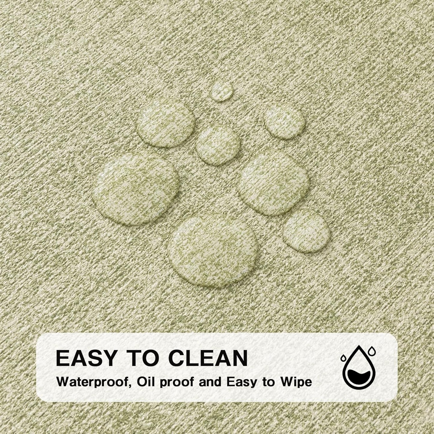 Chrysameld Vinyl Placemats Set of 4 - Faux Leather 100% Waterproof Oil-Proof Wipeable PU Place Mats, Heat Resistant Anti Slip Reversible Table Mats for Indoor & Outdoor Use,(17×12Inch, Sage Green)