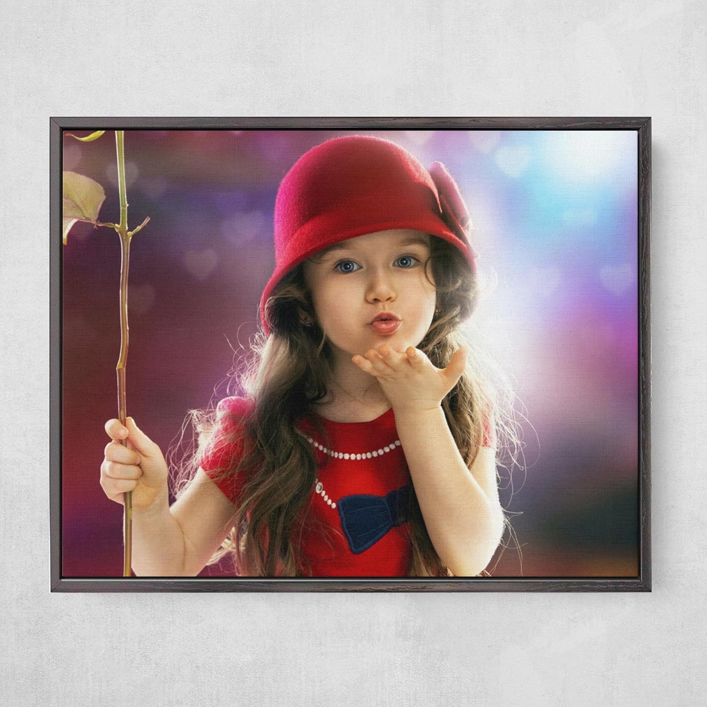 Personalized Custom Canvas Prints: Photo On Canvas (Black 18X24) Transform Your Photos into Stunning Framed Wall Art Digitally Printed Photo To Canvas Ideal for Home Decor, Gifts Keepsakes.