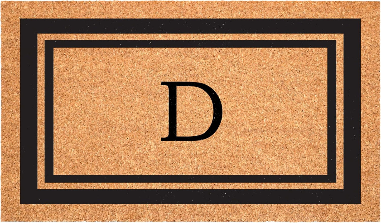 Calloway Mills 152963048D Black Border 30" x 48" Monogram Doormat Letter (D)