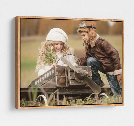 Personalized Custom Canvas Prints: Photo On Canvas (Light Brown, 24X32) Transform Your Photos into Stunning Framed Wall Art Digitally Printed Photo To Canvas Ideal for Home Decor, Gifts Keepsakes.
