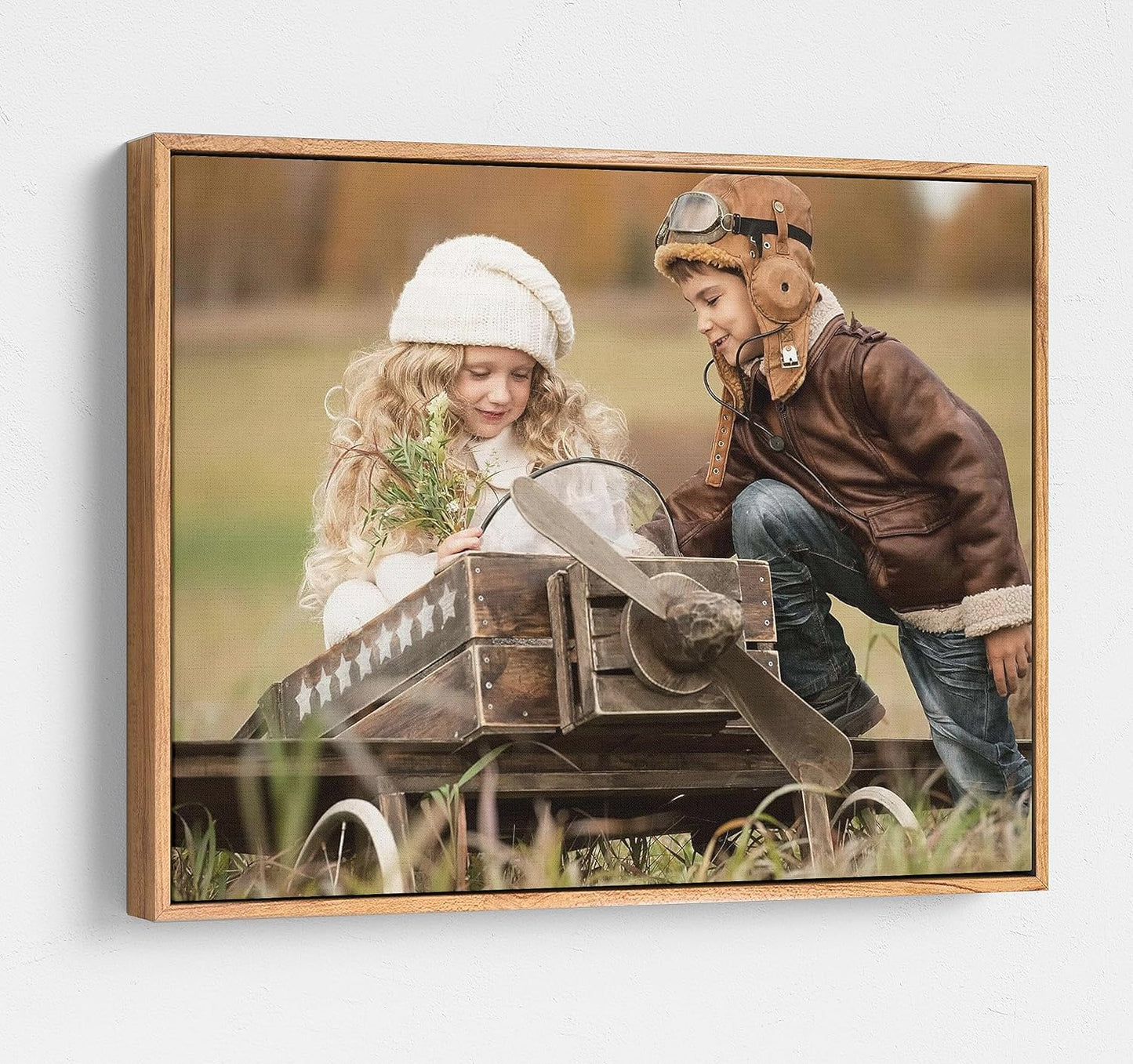Personalized Custom Canvas Prints: Photo On Canvas (Light Brown, 12x16) Transform Your Photos into Stunning Framed Wall Art Digitally Printed Photo To Canvas Ideal for Home Decor, Gifts Keepsakes.