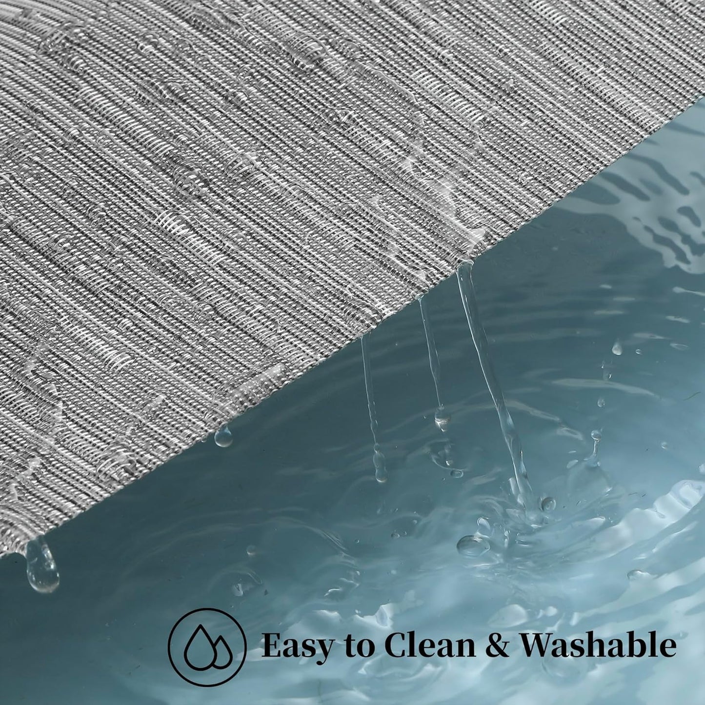 Leetaltree Silver Placemats Set of 4 - Heat Resistant Non-Slip Place mats for Dining Table, Washable Durable PVC Vinyl Woven Table Mats（Silver, 4）