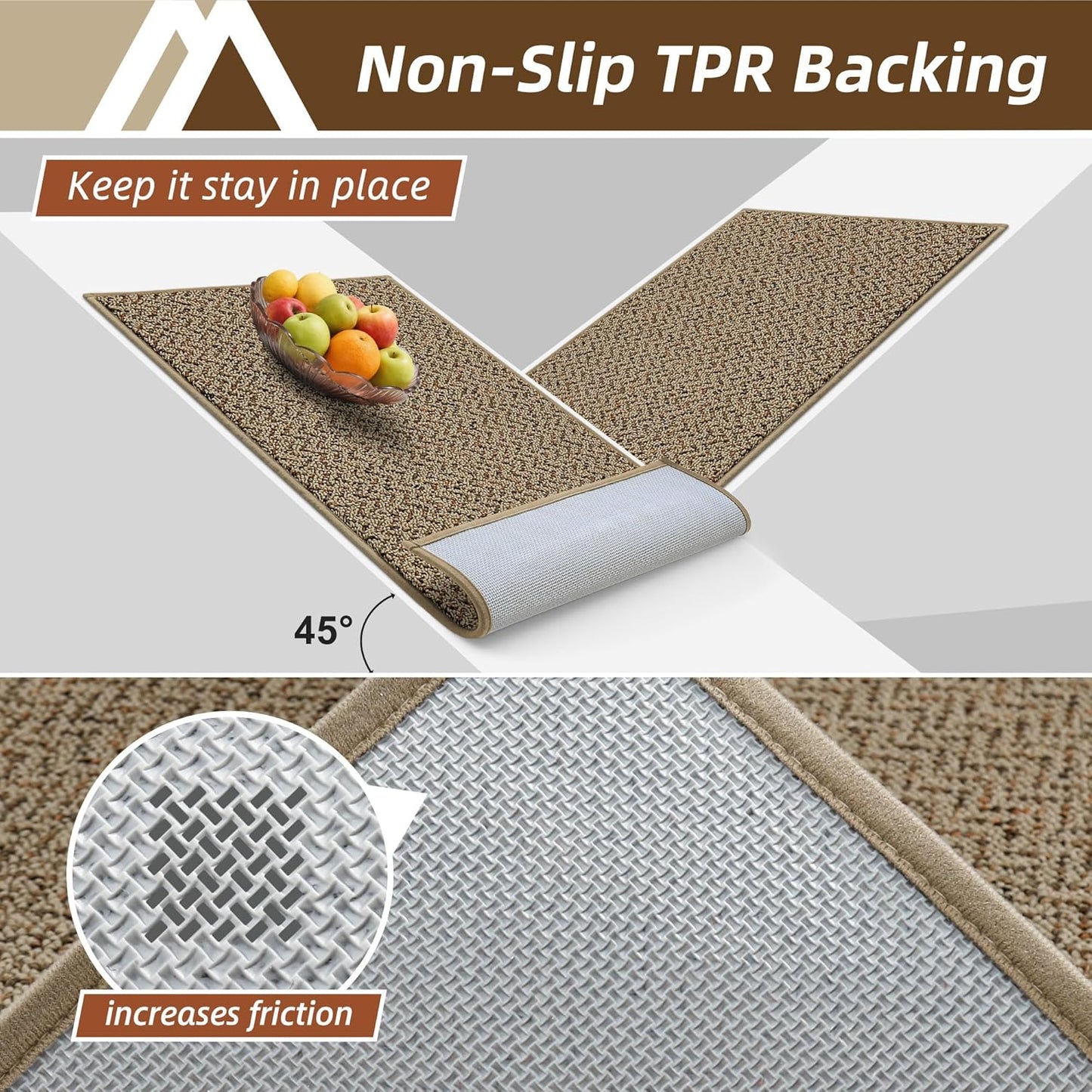 COSY HOMEER-Door-Mat 24"x36" Non Slip Absorbent Entryway Rugs Dirt Trapper Doormats Washable Entrance Mats Low Pile Welcome Floor Mat for Front Back Door and Entry Mats,Taupe