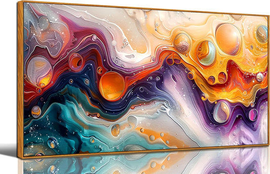 ZHAOSHOP Abstract Colorful Canvas Wall Art for Living Room - Modern Picture Wall Art for Office - Frames Wall Art for Bedroom Size 20" x 40"