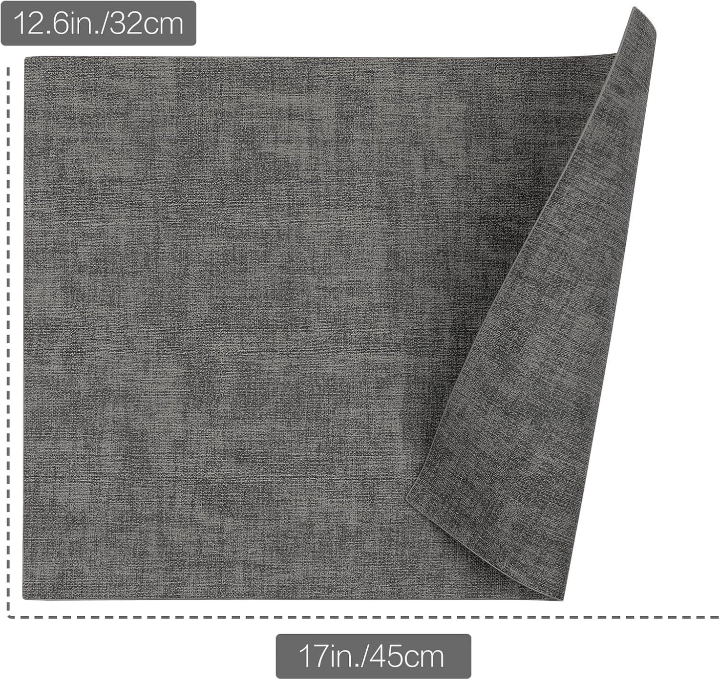 SUEH DESIGN Faux Leather Placemats Set of 6, Wipeable Place Mats Heat Resistant Table Mats Waterproof Dining Table Placemats for Indoor Outdoor Kitchen Dining Table