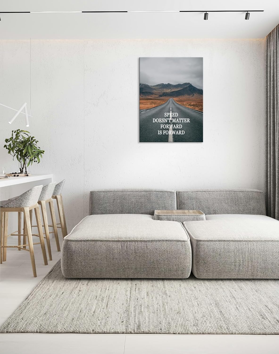 Motivational Wall Art about Perseverance Printed Canvas Poster Modern Artwork Inspirational Wall Decor for Office Bedroom Living Room Gym Framed Ready to Hang [30" W X 40" H]