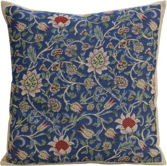 Charlotte Home Furnishings Throw Pillow Covers 16x16 in, Royal Blue Decorative Couch Pillow Covers, Boho Decor European Tapestry Cushion Cases, Living Room Cozy Home Decor, Jacquard Woven Soft Cotton