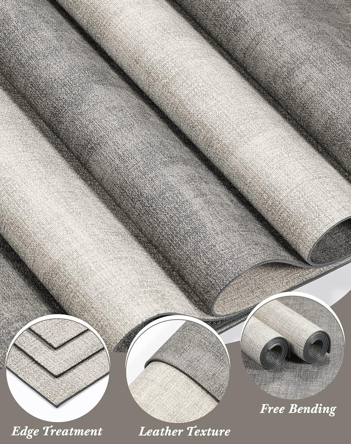 SUEH DESIGN Leather Placemats Set of 6 Reversible Table Mats Heat Resistant Waterproof No-Slip Place Mats for Dining Table Kitchen Parties