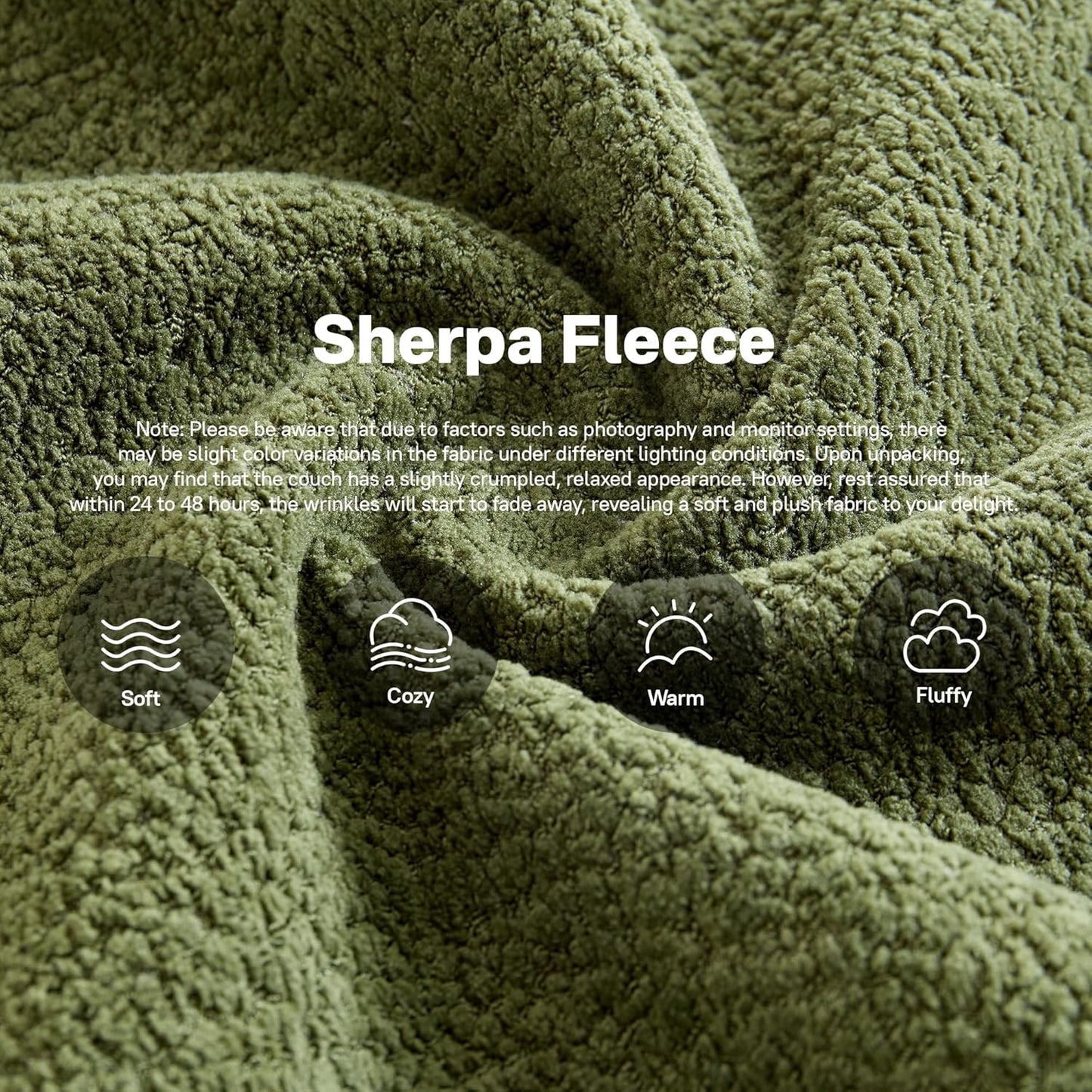 104" Cloud Sectional Couches for Living Room,L Shaped Boneless Couch in A Box,Sleeper Sofa with Comfy Chaise No Assembly Required,Green