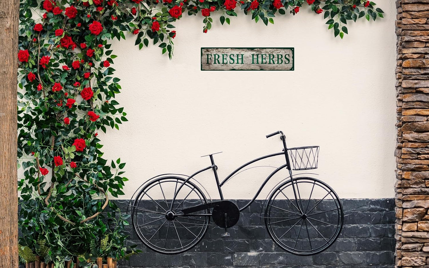 Vintage Tin Sign Retro Metal Fresh Herbs Signs for Home Decor Stylish Wall Art Plaques Gift for Home Bathroom Kitchen and Gothic Wall Decor in Every Room 16x4 in