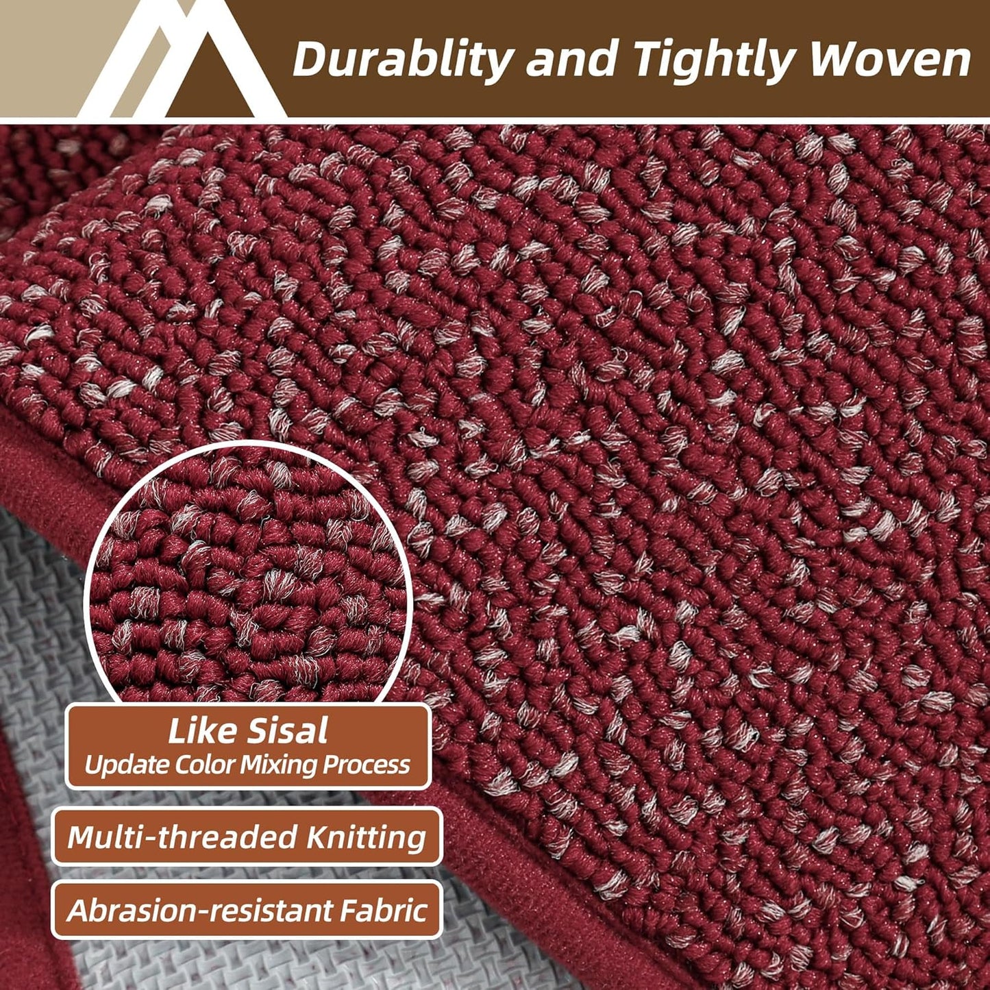 COSY HOMEER-Door-Mat 20" x 32" Non Slip Absorbent Entryway Rugs Dirt Trapper Doormats Washable Entrance Mats Low Pile Welcome Floor Mat for Front Back Door and Entry Mats,Red