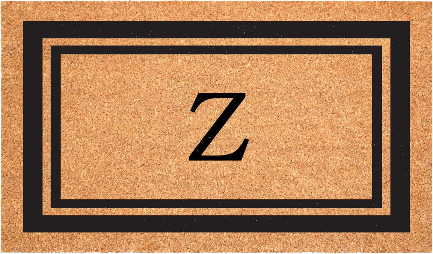 Calloway Mills 152961830Z Black Border 18" x 30" Monogram Doormat, (Letter Z)