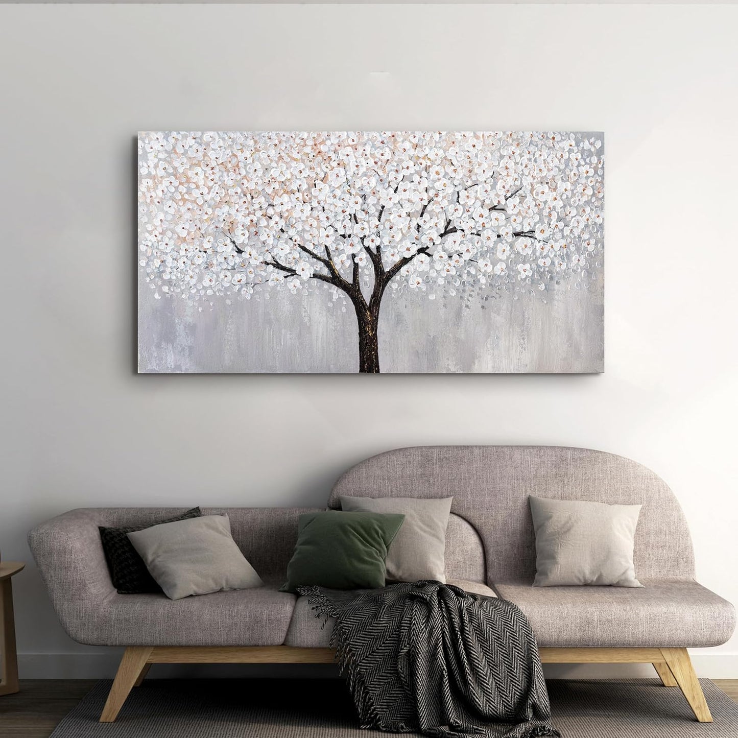 Canvas Wall Art Decor Artwork for Walls Tree of Life Wall Art for Living Room Vintage Black and White Wall Art Decor Tree Flower Wall Art Decorations Prints for Room Home Office Wall Decor 20"X40"