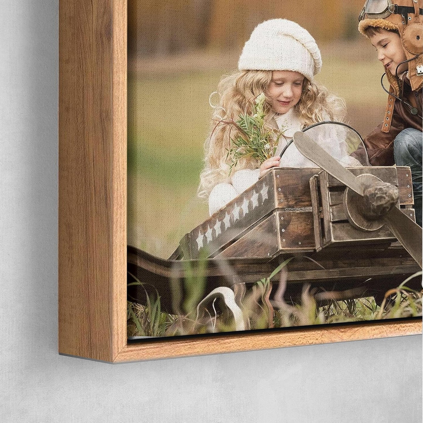 Personalized Custom Canvas Prints: Photo On Canvas (Light Brown, 16x20) Transform Your Photos into Stunning Framed Wall Art Digitally Printed Photo To Canvas Ideal for Home Decor, Gifts Keepsakes.