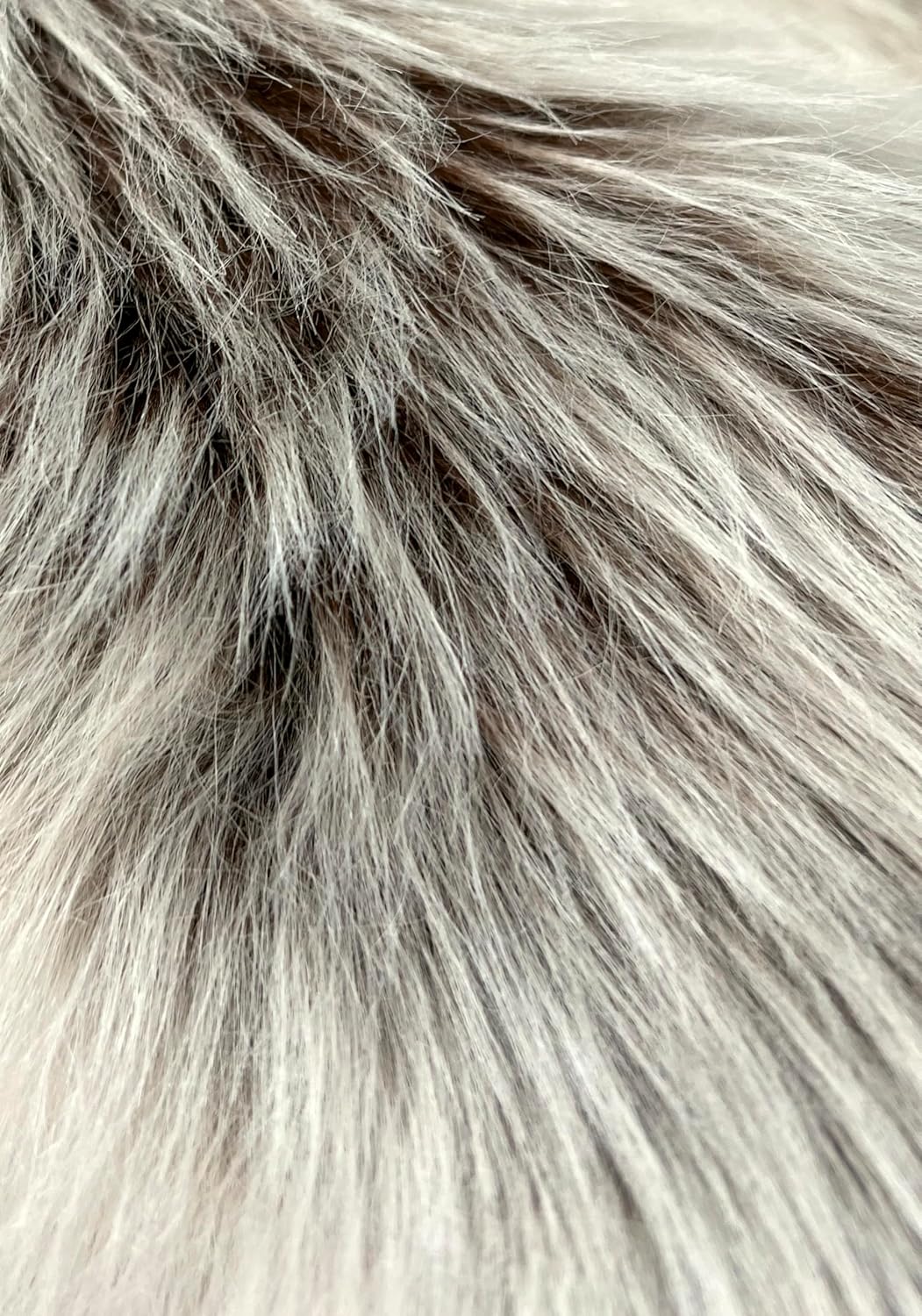 LAMBZY Faux Sheepskin Super Soft Hypoallergenic Free Shape Silky Shag Rug, Luxury Shaggy Plush Carpet for Bedroom Living Kids Room Sofa Rugs (Brown with Beige Tips, Double Side by Side 3'x4')