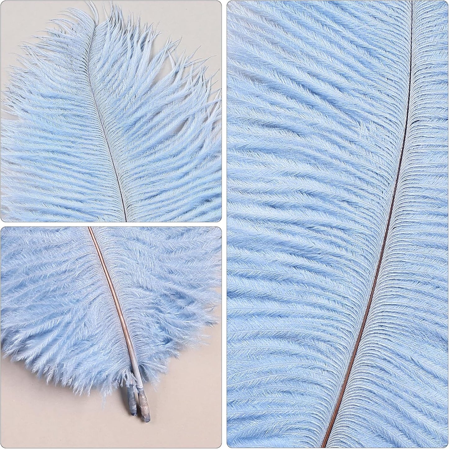 THARAHT Light Purple Ostrich Feathers 24pcs Natural Bulk 8-10Inch 20cm-25cm for Crafts Wedding Party Centerpieces Easter Gatsbi and Home Decoration Feathers