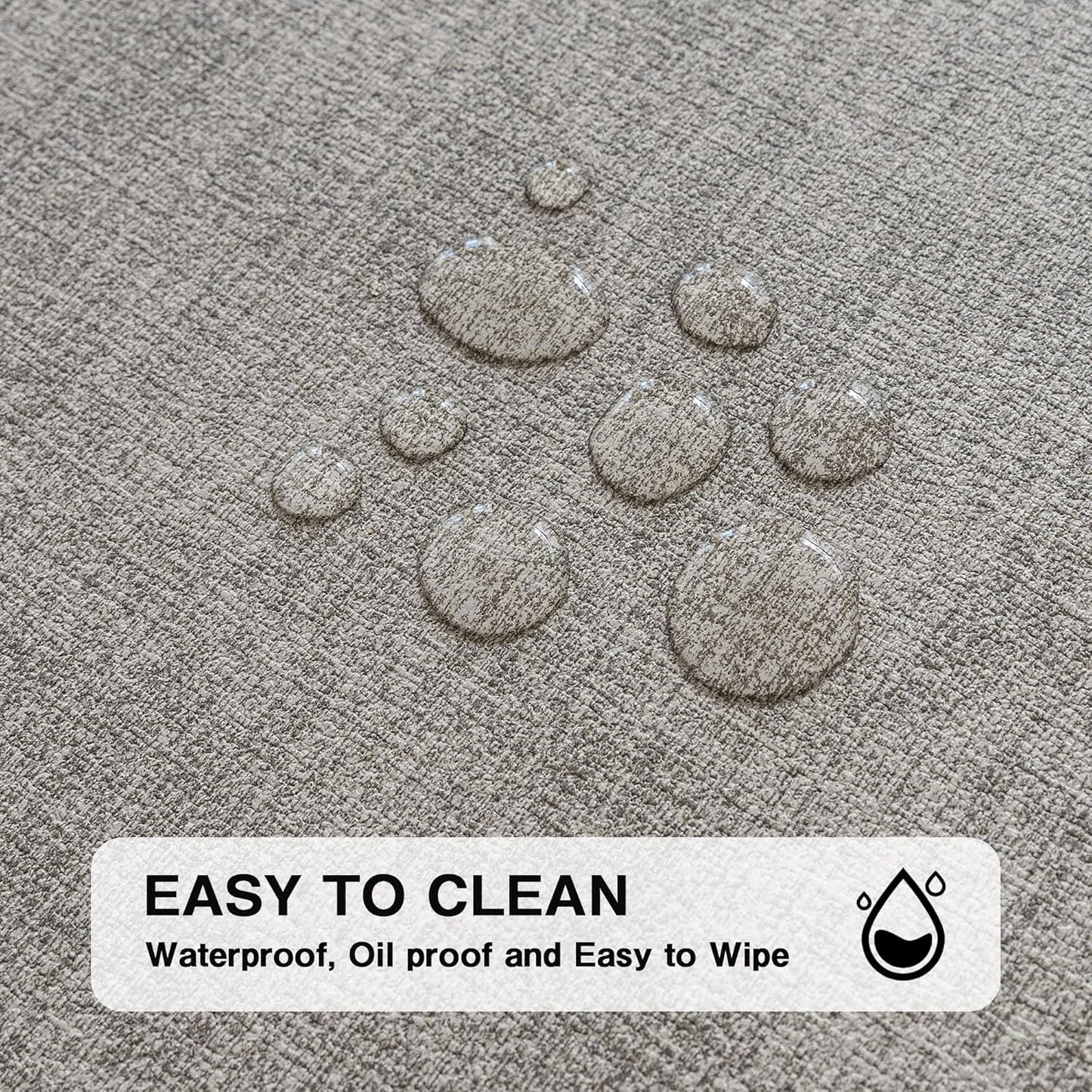 Chrysameld Vinyl Placemats Set of 8 - Faux Leather 100% Waterproof Oil-Proof Wipeable PU Place Mats, Heat Resistant Anti Slip Reversible Table Mats for Indoor & Outdoor Use,(17×12Inch, Light Grey)