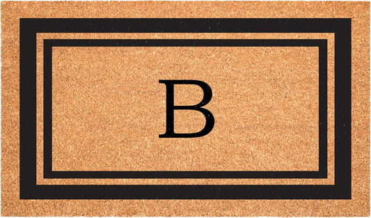 Calloway Mills 152962436B Black Border 24" x 36" Monogram Doormat, (Letter B)