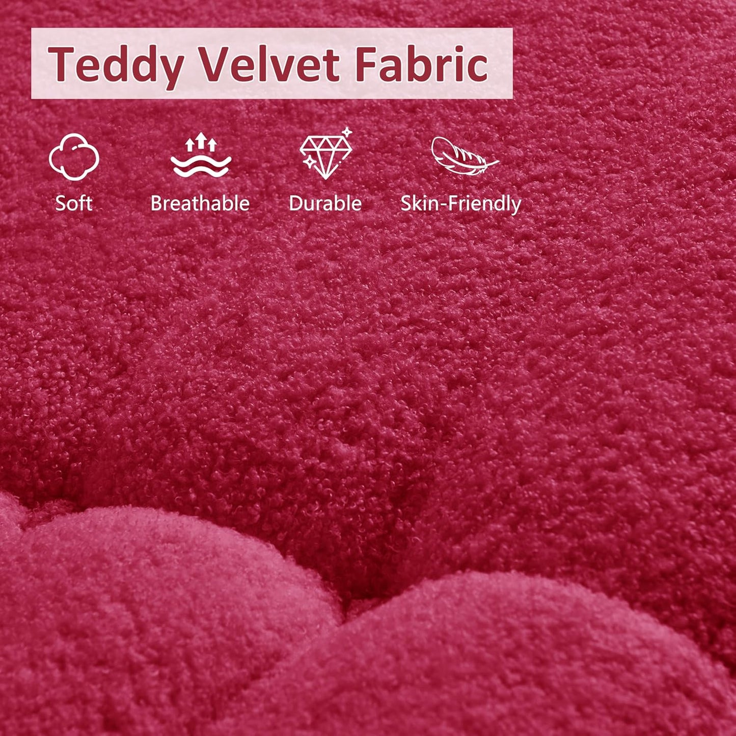 Bean Bag Chair, Oversized Bean Bag Chair for Living Room, Fireside Chair for Adults with Memory Foam Filled, Big Accent Sofa Lounge Floor Sofa for Gaming, Reading, No Assembly Required. (Burgundy)