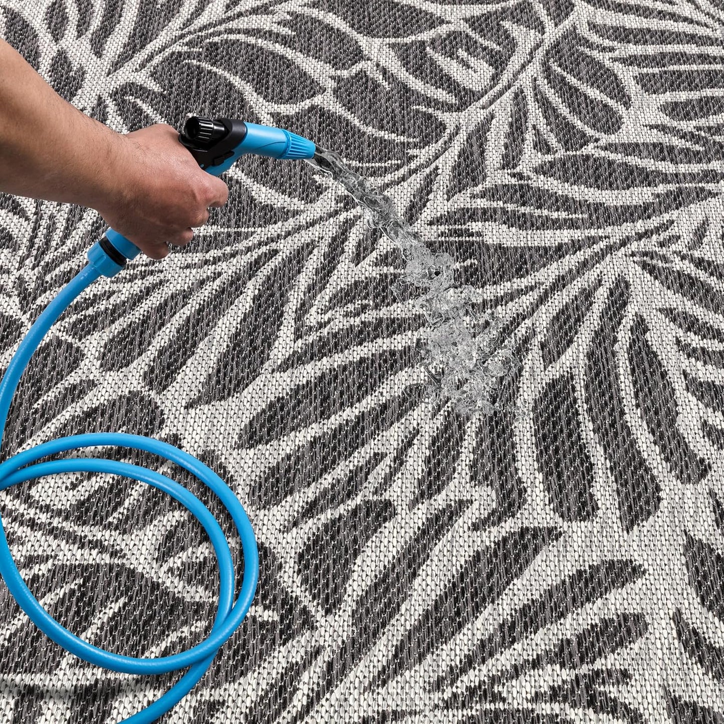 Keen Home Design Terrace Outdoor Area Rug - 8x10 Washable Indoor/Outdoor Rug for Patio, Kitchen, Balcony, Beach, Garden, Deck and Porch, Size: 7'7"x10'