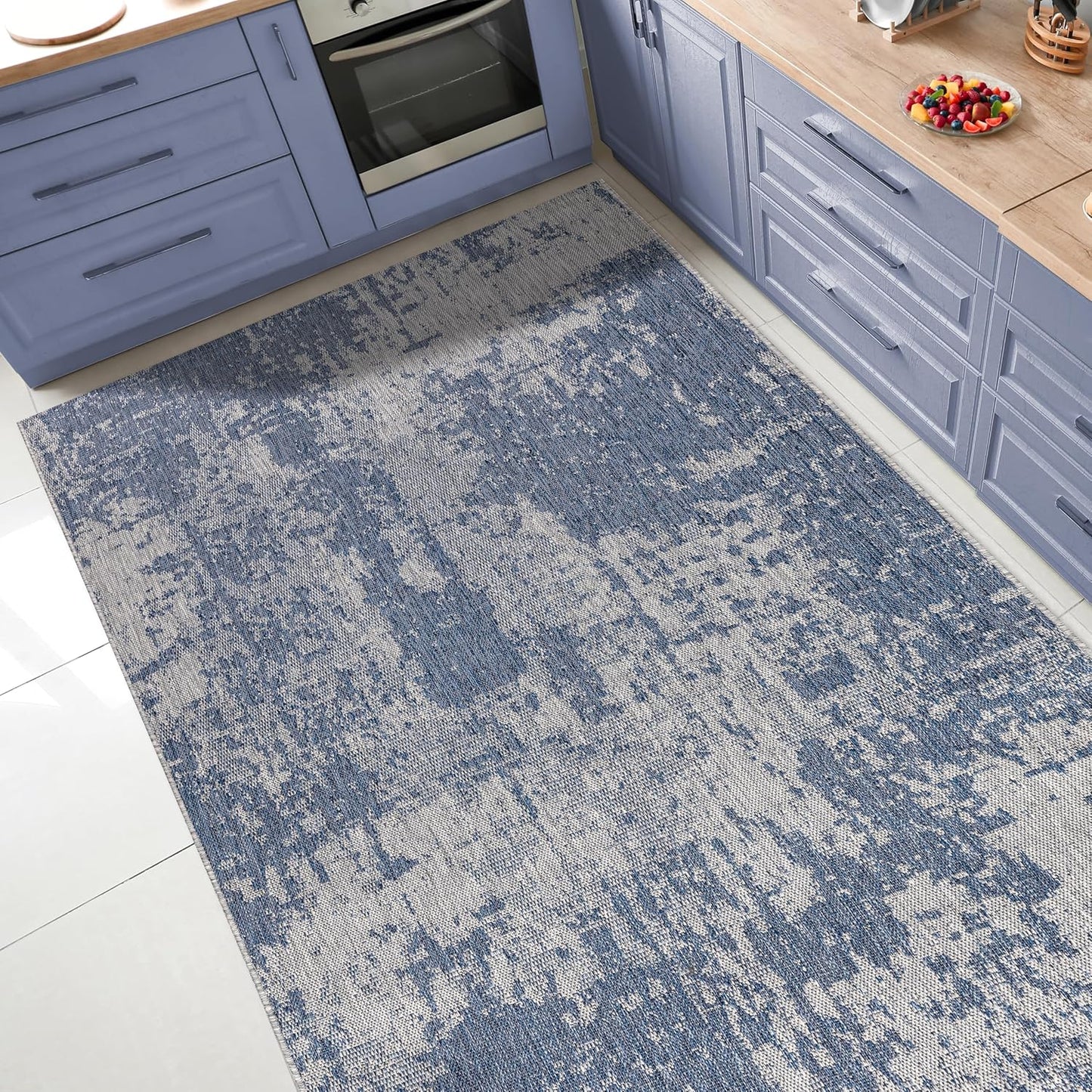 Keen Home Design Terrace Outdoor Area Rug - 6x9 Washable Indoor/Outdoor Rug for Patio, Kitchen, Balcony, Beach, Garden, Deck and Porch, Size: 6'x8'10"