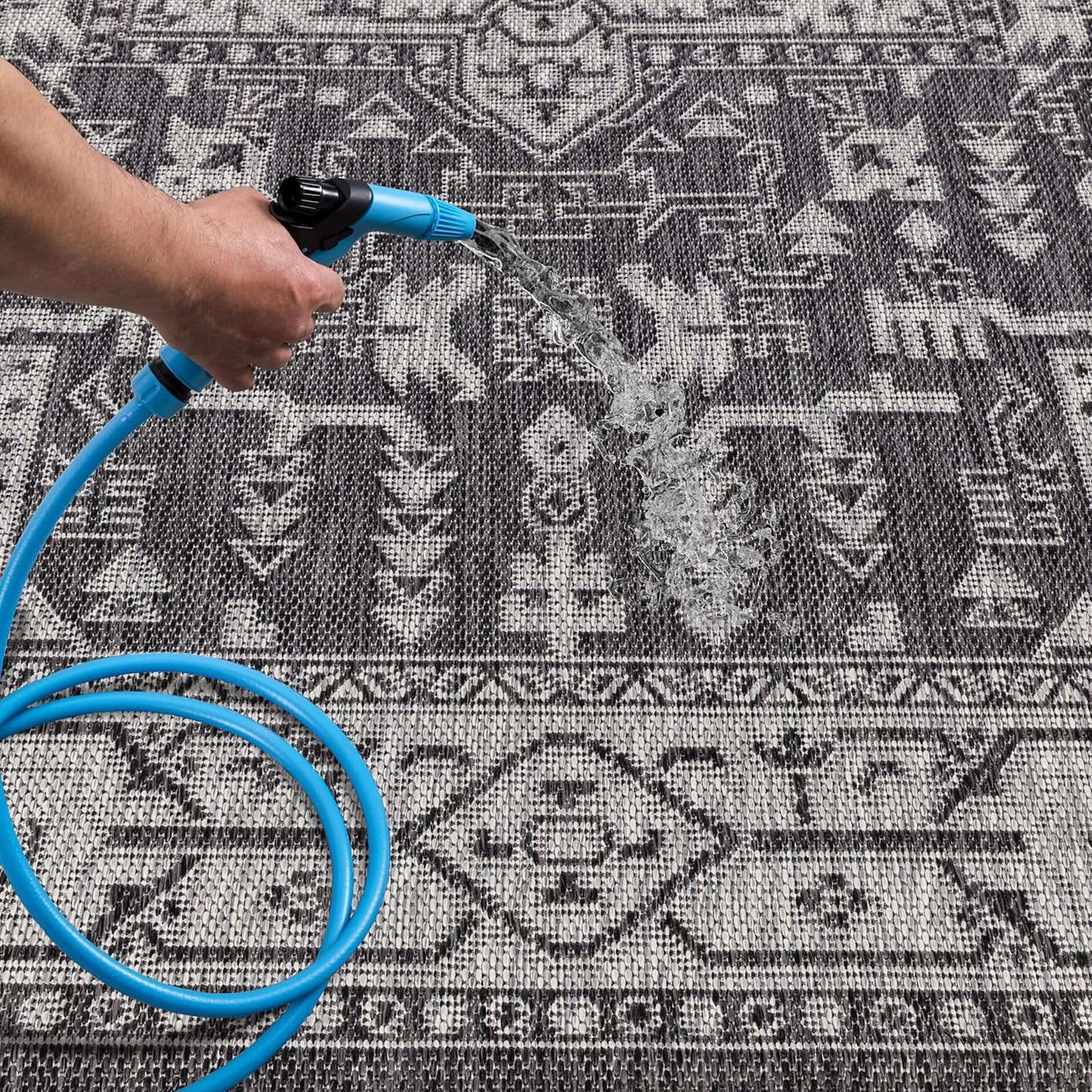 Keen Home Design Terrace Outdoor Area Rug - 12x15 Washable Indoor/Outdoor Rug for Patio, Kitchen, Balcony, Beach, Garden, Deck and Porch, Size: 12'x15'