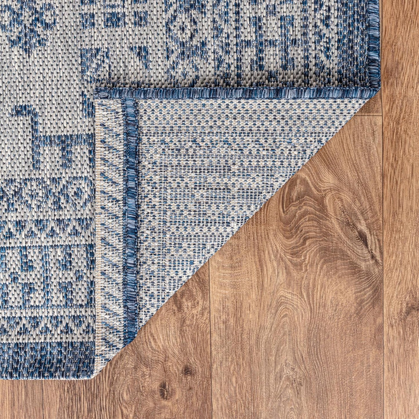 Keen Home Design Terrace Outdoor Round Rug - 5ft Round Washable Indoor/Outdoor Rug for Patio, Kitchen, Balcony, Beach, Garden, Deck and Porch, Size: 5'3" Round