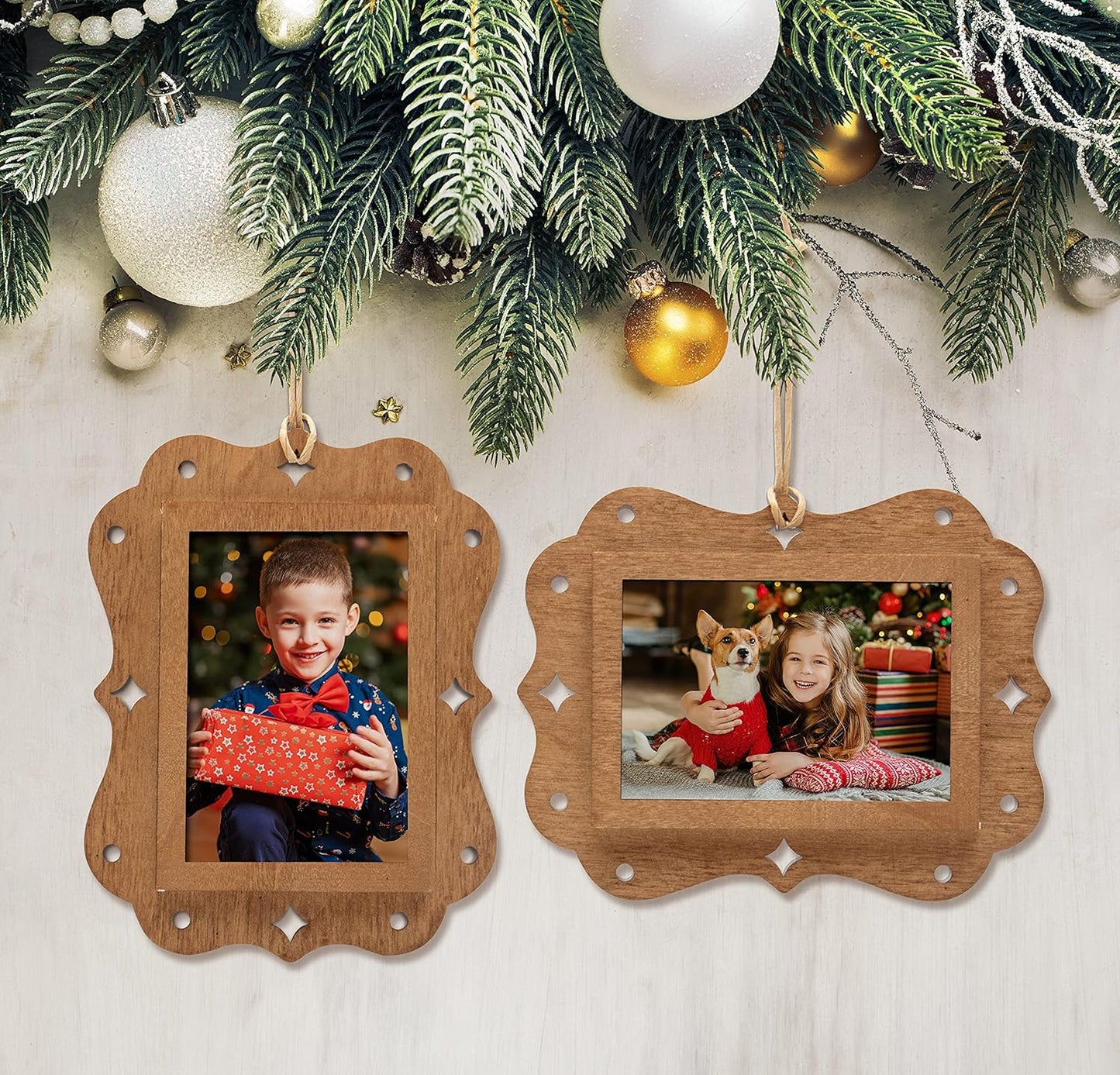 Wood Rectangle 2" x 3" Photo Ornaments - Pack of 50