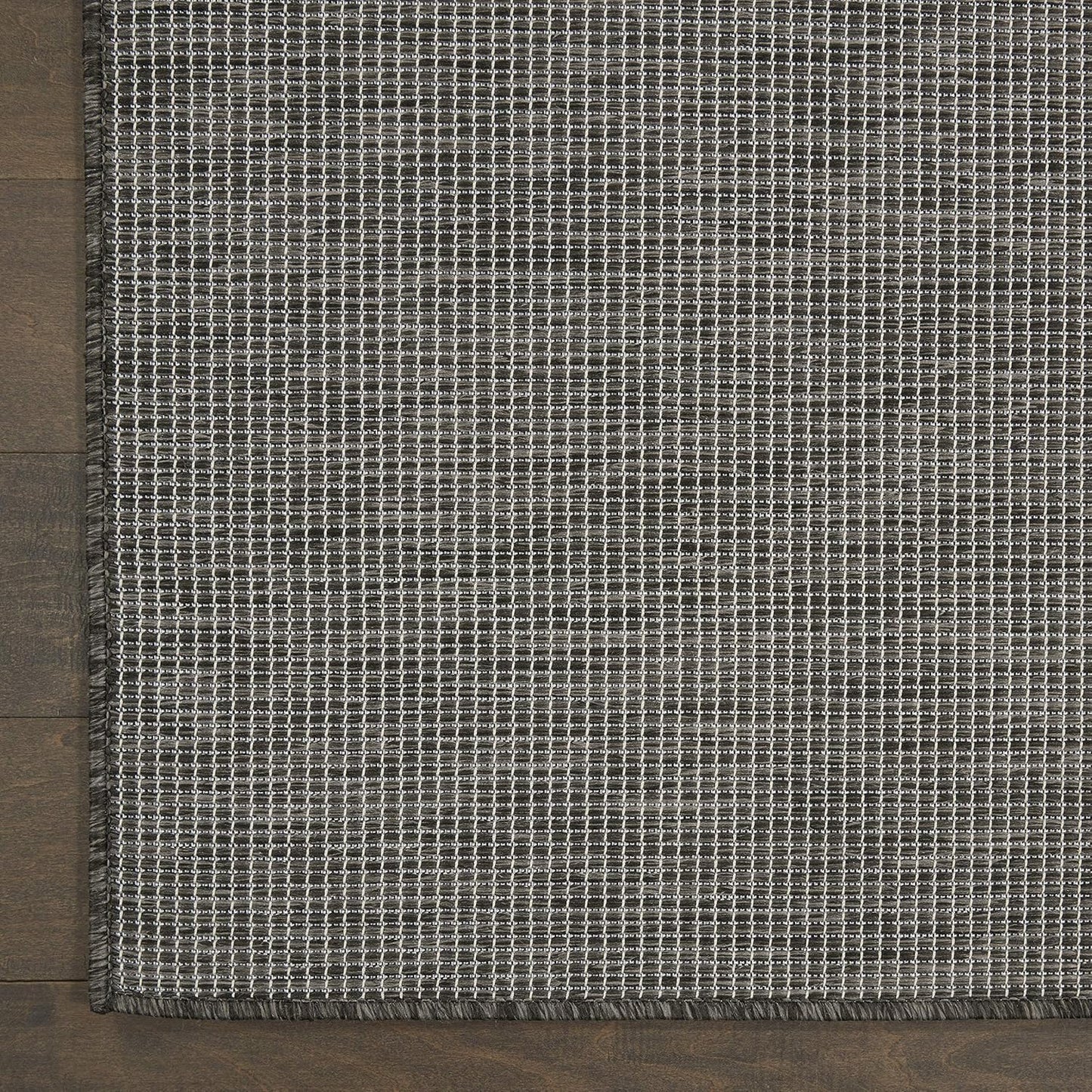 Nourison Positano Indoor-Outdoor Charcoal 4' x 6' Area Rug, Easy Cleaning, Non Shedding, Bed Room, Living Room, Dining Room, Backyard, Deck, Patio (4x6)