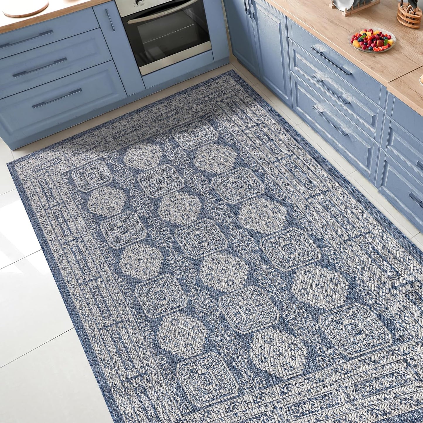 Keen Home Design Terrace Outdoor Area Rug - 6x9 Washable Indoor/Outdoor Rug for Patio, Kitchen, Balcony, Beach, Garden, Deck and Porch, Size: 6'x8'10"