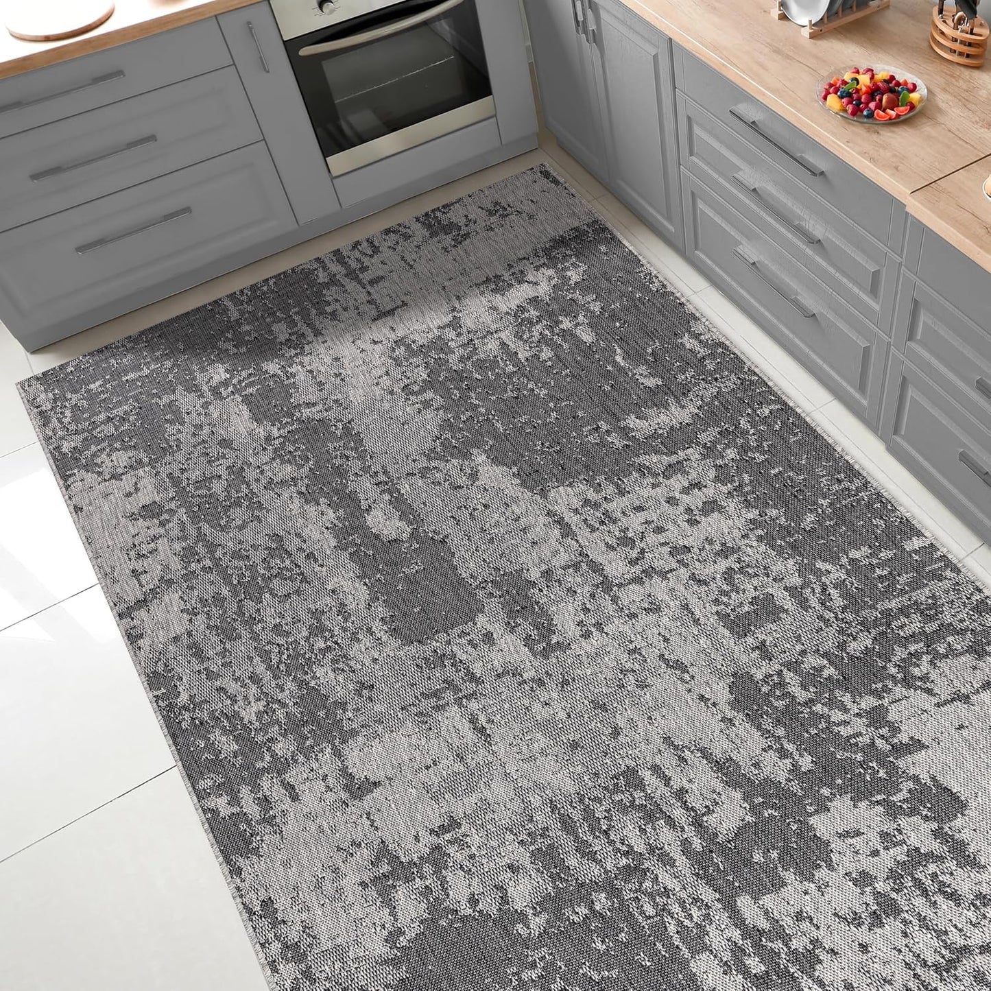 Keen Home Design Terrace Outdoor Throw Rug - 3x5 Washable Indoor/Outdoor Rug for Patio, Kitchen, Balcony, Beach, Garden, Deck and Porch, Size: 3'x5'