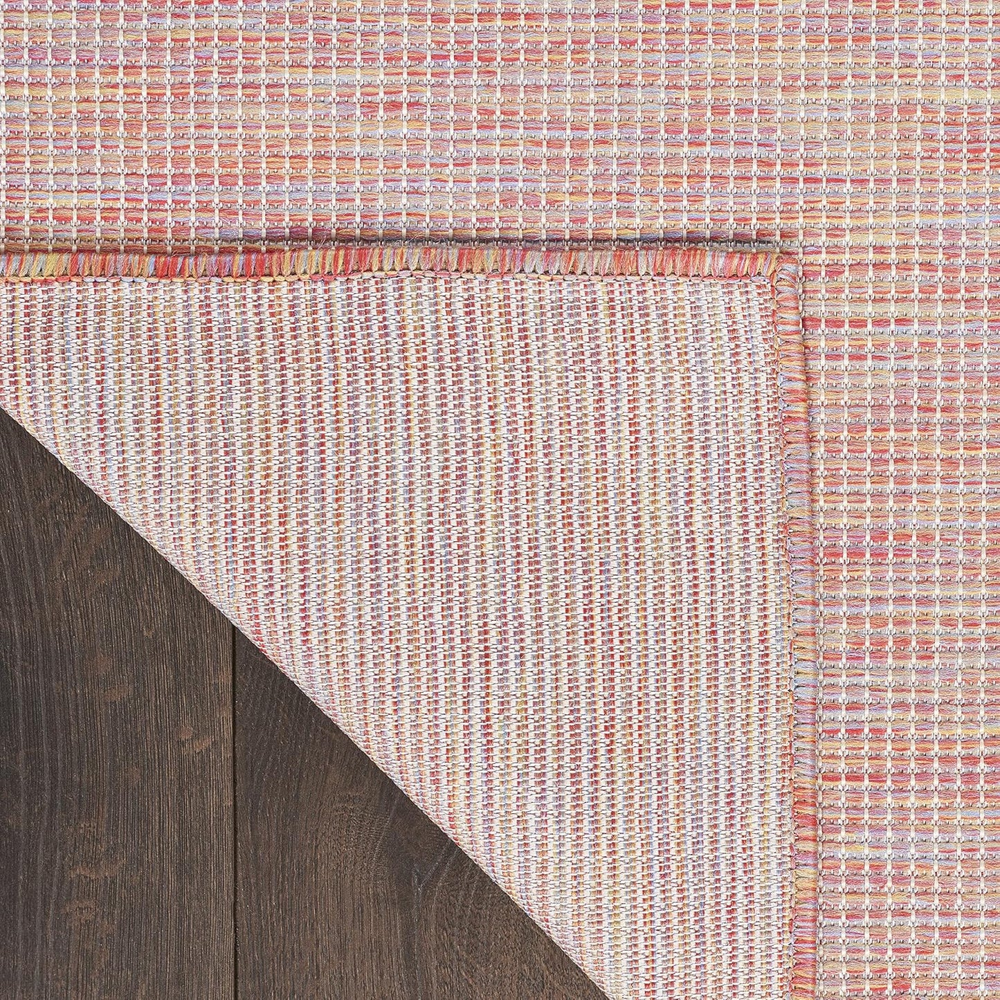 Nourison Home Positano Indoor/Outdoor Rainbow 5' x 7' Area Rug, Easy Cleaning, Non Shedding, Bed Room, Living Room, Dining Room, Backyard, Deck, Patio (5x7)